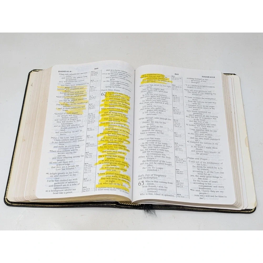 NIV Classic Reference Edition Bible 1988 Top Grain Black Leather‎ Zondervan USA